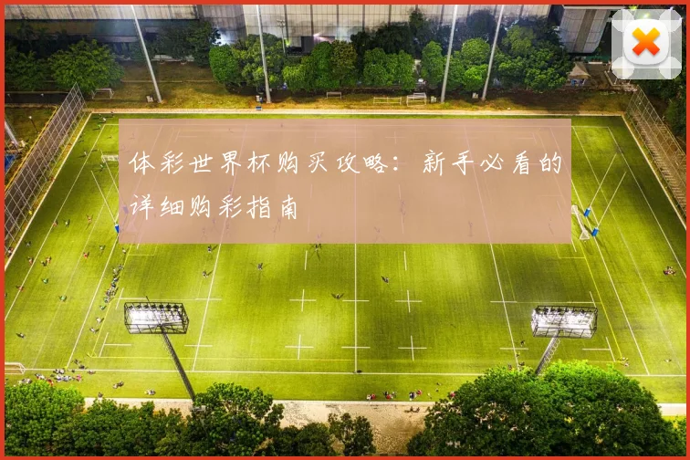 体彩世界杯购买攻略:新手必看的详细购彩指南